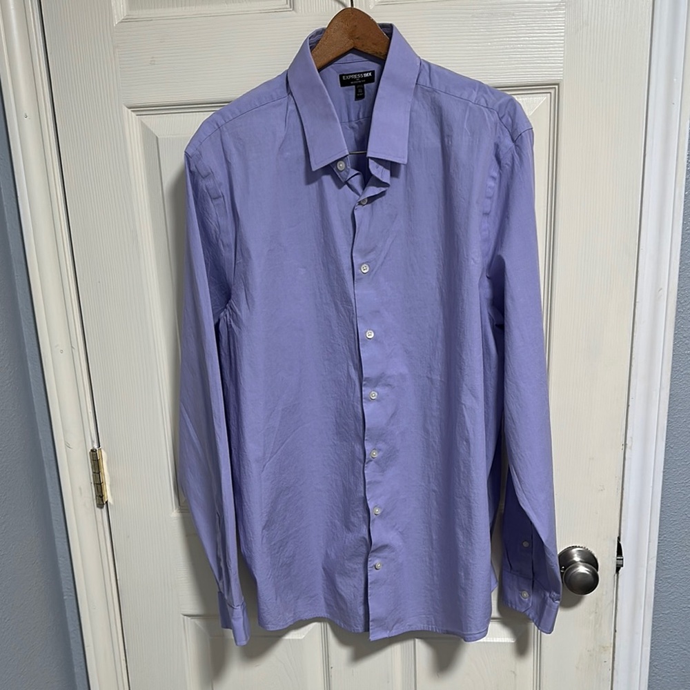 Express Purple Dress Shirt Classic Design